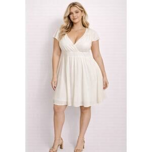 Eucalyptus Babydoll Dress Plus 3x Cream Cottage Coquette Whimsigoth Fairy Chic